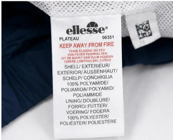 Vintage Ellesse herenjas blauw marine en wit met capuchon - Maat S – photo 3